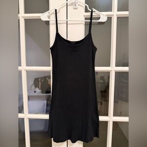 Brandy Melville Classic Y2k Whimsigoth  Black Body Flattering Slip Dress